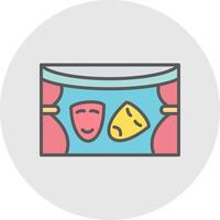 Theatre Line Filled Light Icon vector