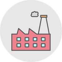 Factory Line Filled Light Icon vector