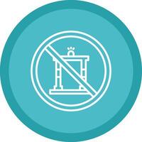 Prohibited Sign Line Multi Circle Icon vector