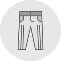 Trousers Line Filled Light Icon vector