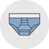 Underwear Line Filled Light Icon vector