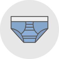 Underwear Line Filled Light Icon vector