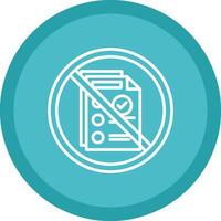 Prohibited Sign Line Multi Circle Icon vector