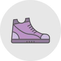 zapatilla de deporte línea lleno ligero icono vector