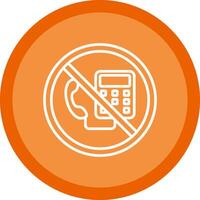 Prohibited Sign Line Multi Circle Icon vector