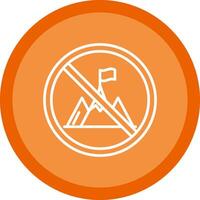 Prohibited Sign Line Multi Circle Icon vector