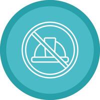 Prohibited Sign Line Multi Circle Icon vector