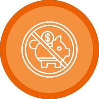 Prohibited Sign Line Multi Circle Icon vector