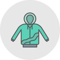 Hoodie Line Filled Light Icon vector