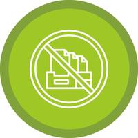 Prohibited Sign Line Multi Circle Icon vector