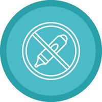 Prohibited Sign Line Multi Circle Icon vector
