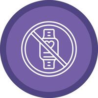 Prohibited Sign Line Multi Circle Icon vector