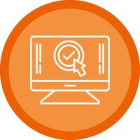 Mouse Pointer Line Multi Circle Icon vector