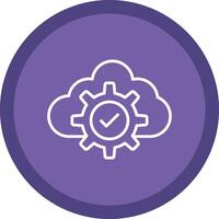 Cloud Line Multi Circle Icon vector