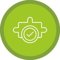 Jigsaw Line Multi Circle Icon vector