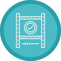 Movie Line Multi Circle Icon vector