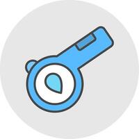 Whistle Line Filled Light Icon vector