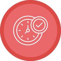 reloj línea multi circulo icono vector