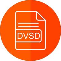 DVSD File Format Line Yellow White Icon vector