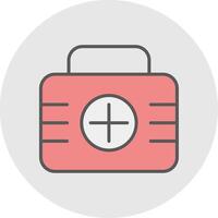 First Aid Line Filled Light Icon vector