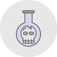 Poison Line Filled Light Icon vector