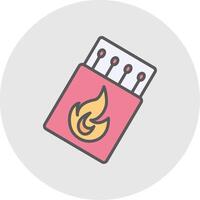 Match Line Filled Light Icon vector