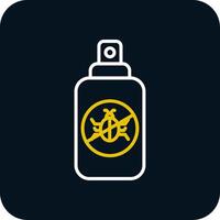 Insect Repellent Line Yellow White Icon vector