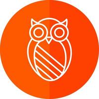 Owl Line Yellow White Icon vector