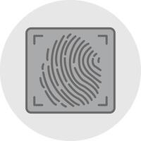 Fingerprint Line Filled Light Icon vector