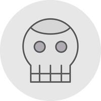 Skull Line Filled Light Icon vector