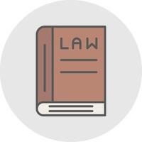 Law Book Line Filled Light Icon vector