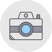 Camera Line Filled Light Icon vector