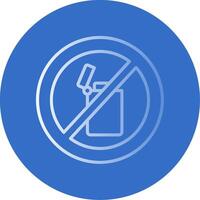 No Lighter Flat Bubble Icon vector