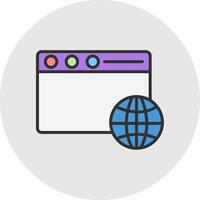 Web Line Filled Light Icon vector