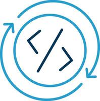 Development Line Blue Two Color Icon vector
