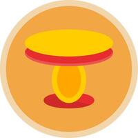 Dining Table Flat Multi Circle Icon vector