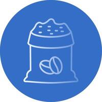 Bean Sack Flat Bubble Icon vector