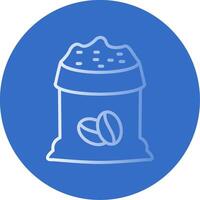 Bean Sack Flat Bubble Icon vector