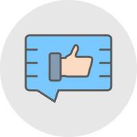 Feedback Line Filled Light Icon vector