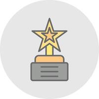 Reward Line Filled Light Icon vector