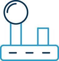 Joystick Line Blue Two Color Icon vector