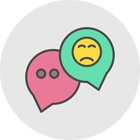 Speech Bubble Line Filled Light Icon vector