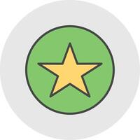 Star Line Filled Light Icon vector