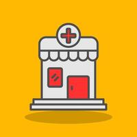 farmacia lleno sombra icono vector