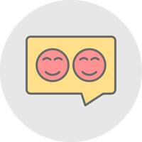 Good Review Line Filled Light Icon vector