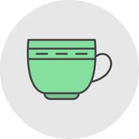 Cup Line Filled Light Icon vector