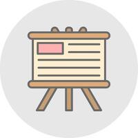 Presentation Line Filled Light Icon vector