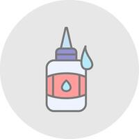 Glue Line Filled Light Icon vector