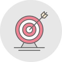 Target Line Filled Light Icon vector