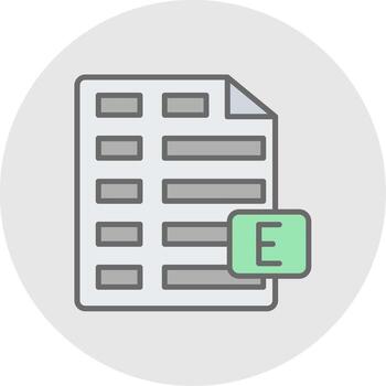 sobresalir línea lleno ligero icono vector